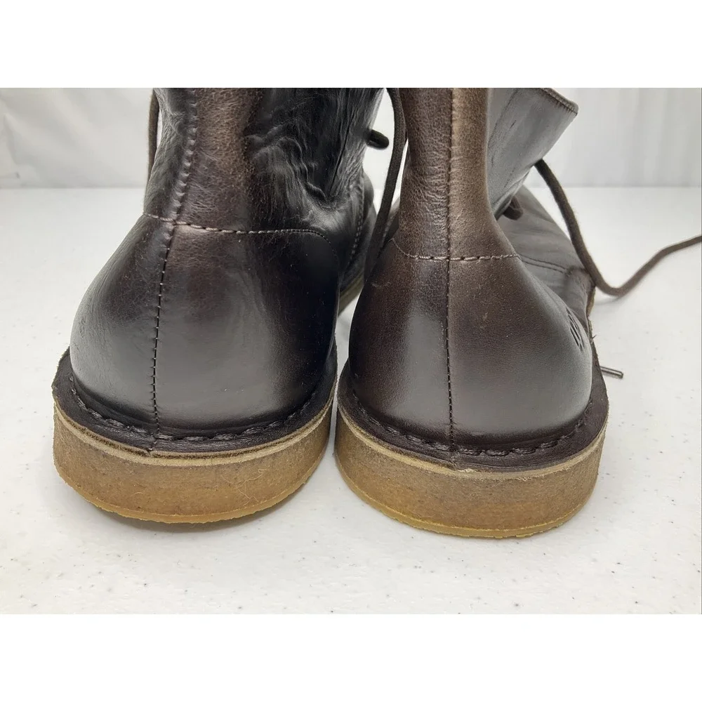 UGG Leighton Chukka Boot 3275 Leather Shoes Chocolate Brown 2 eye Men Sz 12‎